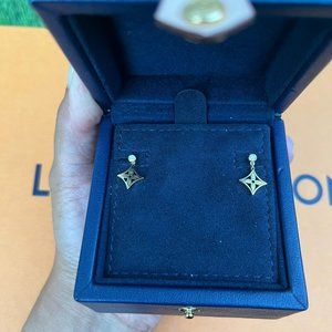 LOUIS VUITTON Idylle Blossom EAR STUD, Yellow Gold AND Diamond - PAIR